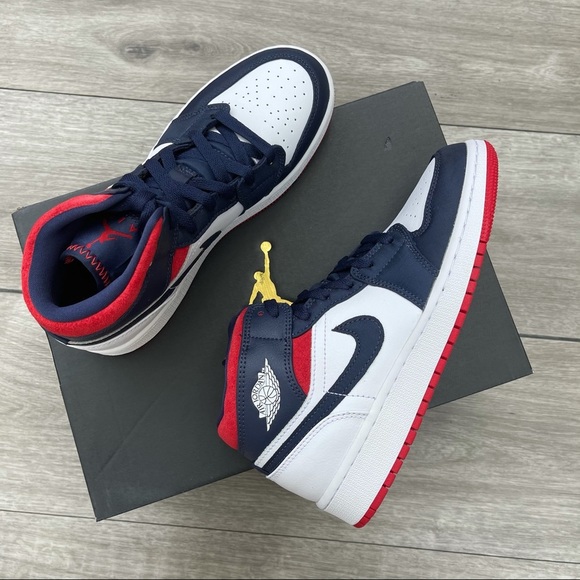 Air Jordan 1 Mid USA 🇺🇸 Olympic - Picture 7 of 8